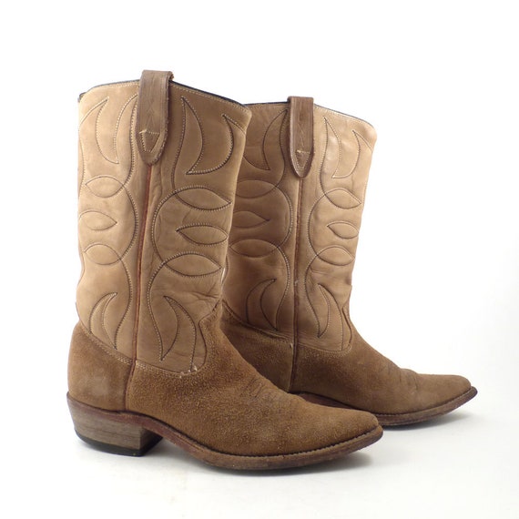 Brown Cowboy Boots Vintage 1960s Texas 