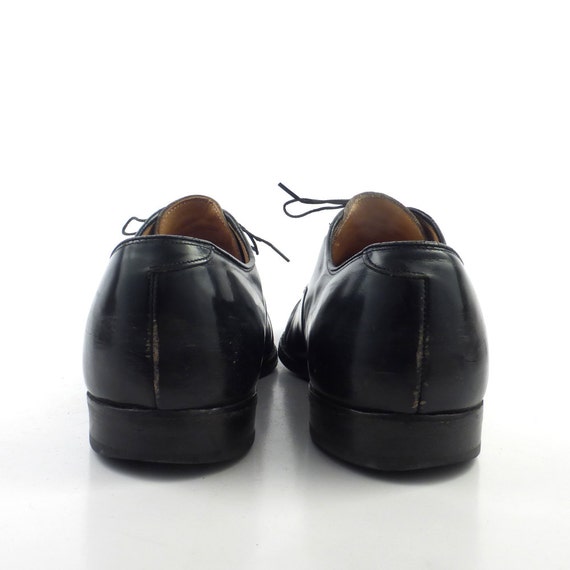 Black Oxford Shoes Leather Vintage 1980s Johnston… - image 4