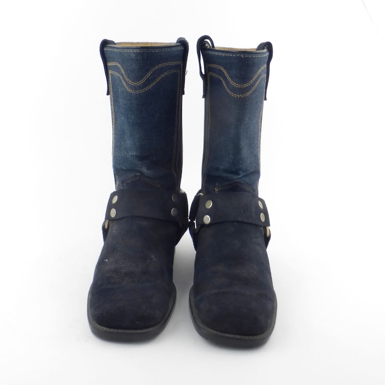 blue jean cowboy boots