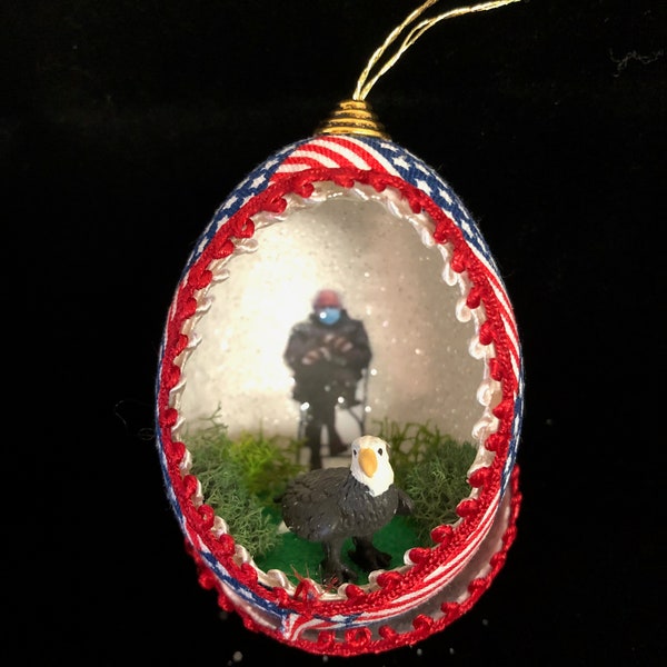 Bernie Meme Christmas Ornament/eagle