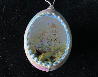 Peter Rabbit Real Egg Ornament