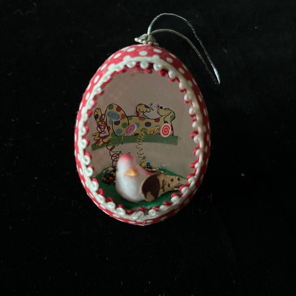 Put Me in The Zoo Real Egg Ornament