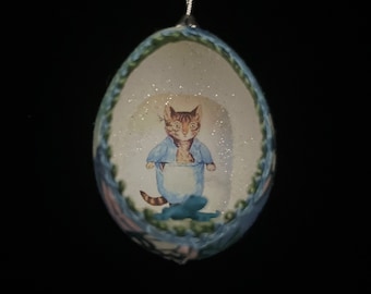 Real Egg Ornament/Tom Kitten/ Beatrix Potter