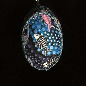 Real Egg Ornament Haystack Rock w/ Eagle/Lobster/owl/turtle/crab image 5