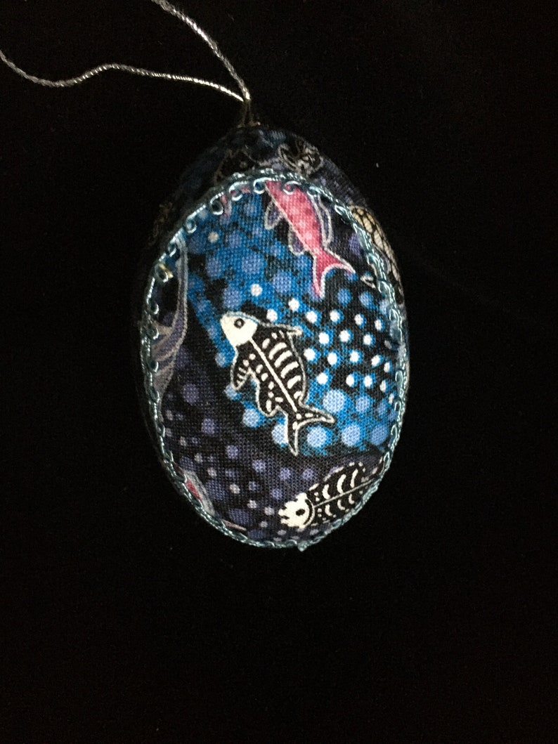 Real Egg Ornament Haystack Rock w/ Eagle/Lobster/owl/turtle/crab image 5
