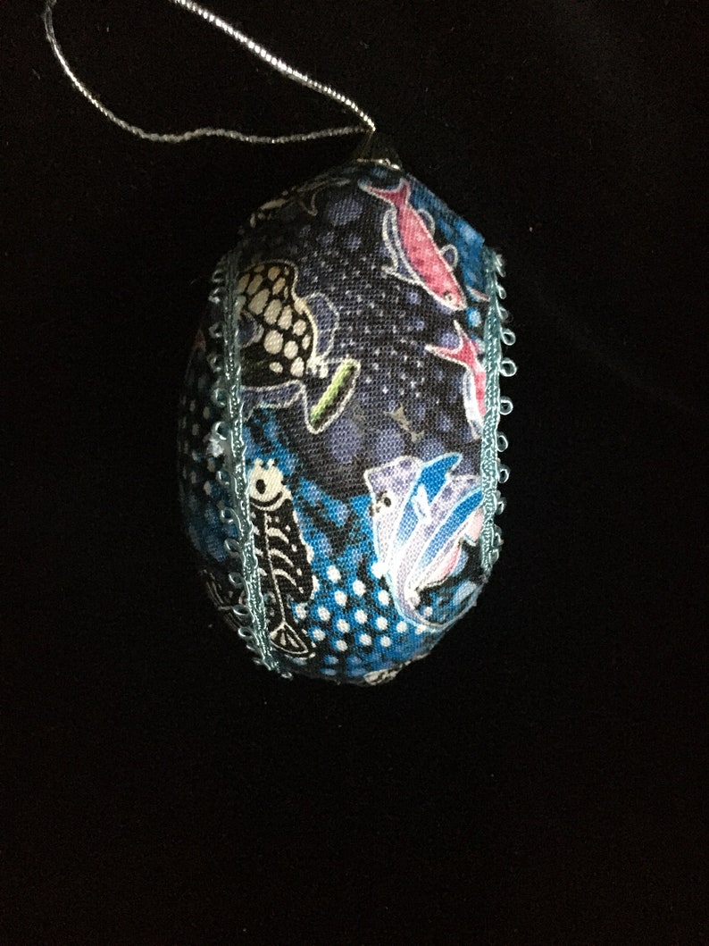 Real Egg Ornament Haystack Rock w/ Eagle/Lobster/owl/turtle/crab image 6