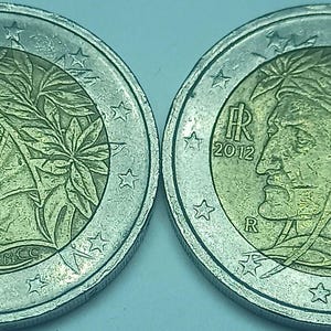 ITALY 2 euro coins DANTE ALIGHIERI (2 pieces)