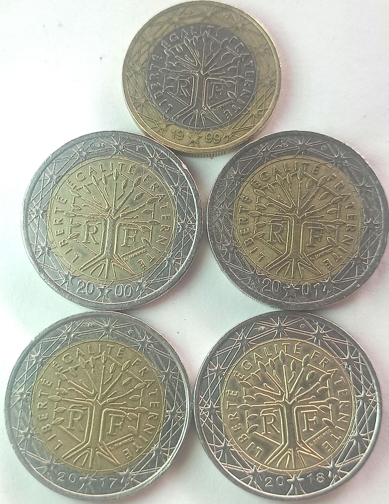 2 Euro Münze 2001 Liberte Egalite Fraternite France 2 Euro Coins LIBERTE EGALITE FRATERNITE (15,00 Euros Each Coin