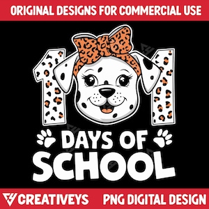 101 Days of School Dalmatian PNG: Teacher Design (Digital Download)