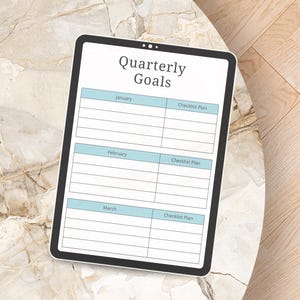 Quarterly Goals , Productivity Journal, Goal Setting Workbook, Personal Development, Organizing Tool