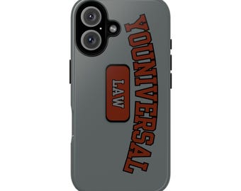 Universal Law Phone Case: Red Grey Black College Style