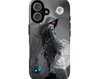 Winged Warrior Phone Case: Interstellar Orb Design, Protective Cover