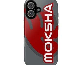 Moksha Design Phone Case: THELACEFFECT Red Grey White Protective Cover