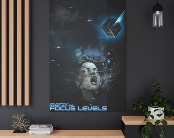 Interdimensional Goddess Canvas Wall Art, Meditation Print