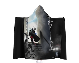 Angel Warrior Hooded Blanket: Celestial Space Art, Galaxy Lover Gift