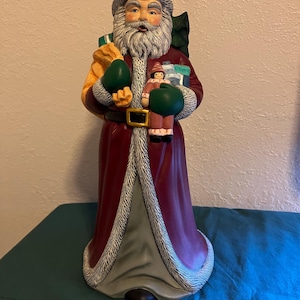 Vintage Santa, 14 inches tall, 8 inches wide. Santa is a one of a kind, beautiful detail. So fun to paint.