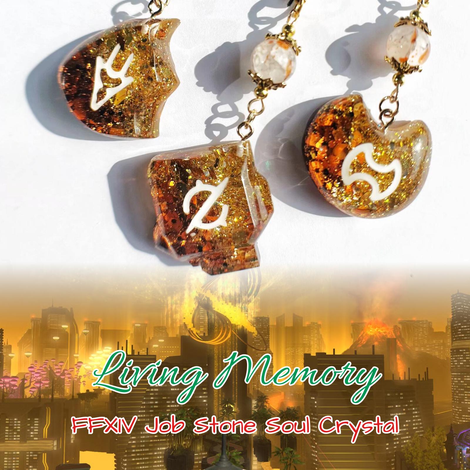 FFXIV Living Memory Job Stone | Soul Crystal Keychain, Necklace