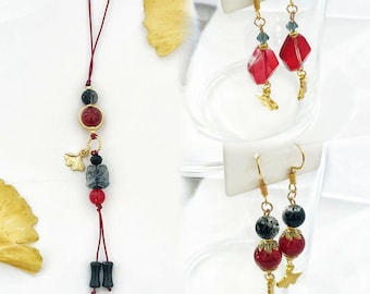 Honkai Star Rail Jing Piece inspirierte Ohrringe | Xianbezugs Luofu Anhänger | HSR Perlen Schmuck Geschenk
