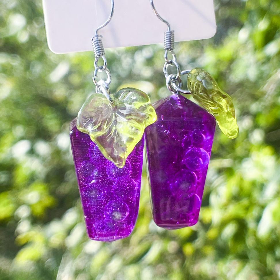 Squapes - FFXIV Square Grapes Earrings | Meme Fruit Jewelry