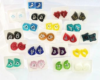 FFXIV Job Stone Stud Earrings | Final Fantasy XIV Soul Crystal Jewelry | Handmade FFXIV Class Earrings | Gamer Gift | Fantasy Jewelry