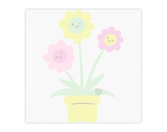 Cute Floral Notepads, Floral Sticky Notes for All Occasions, Kawaii Note Pads for Office & Home, Gift for Plant Lovers, Kids