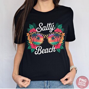 Playa Salada Png, Diseño de Sublimación, Flores Tropicales Png, Verano Colorido Png, Moda Png, Diseño de Camiseta, Descarga Digital Png