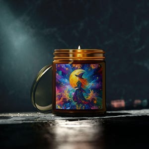 Enchanting Witch-Themed Scented Candles, Aromatherapy Gift, Boho Home Decor, Magic Candle for Halloween, Self-Care & Relaxation
