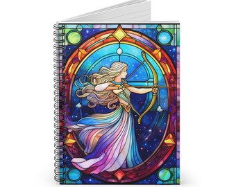 Sagittarius Archer Spiral Notebook - Ruled Line