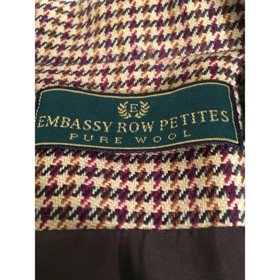 Vintage Embassy Row Womens 4 Brown Wool Blazer Pe… - image 6