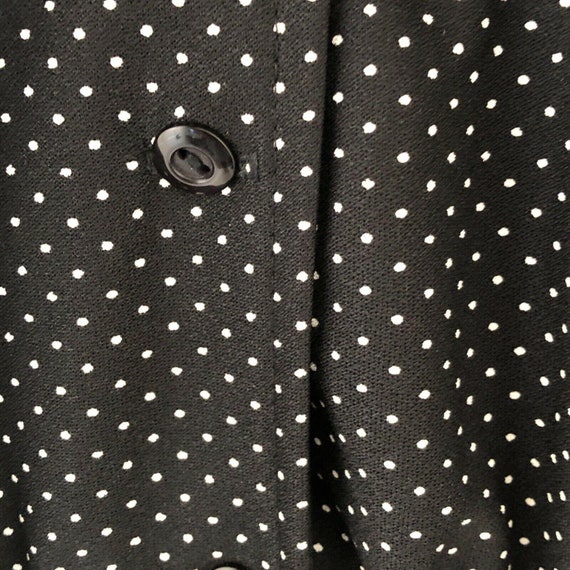 Vintage 60s 70s Polka Dot Dress Pussy Bow Pencil … - image 4