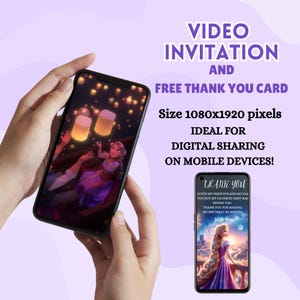 This mobile-optimized, music-enhanced invitation is customizable via Canva and includes a free thank you card.