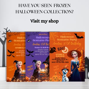 Frozen Elsa Anna Birthday Invitation Digital Fall Themed Party Invite