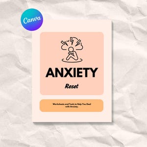 Anxiety Self Help Worksheets - Mental Health Therapy - Managing Stress and Anxiety - Instant Download - Editable Template - Printable PDF -