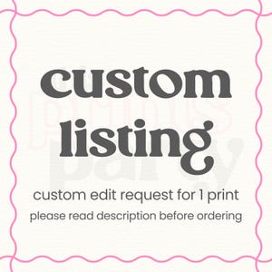 Custom Edit Request: Personalized Wall Art (Digital Download)