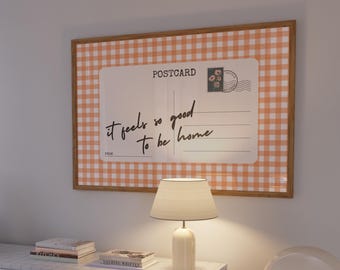 It Feels So Good to be Home Print Trendy Postcard Poster Vintage Grandmillenial Wall Art Girly Dorm Decor Cute Bedroom Art Digital Download