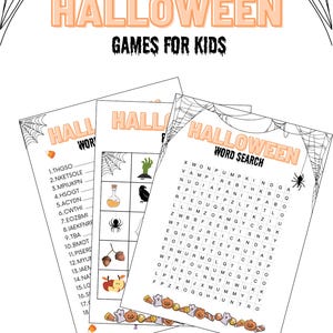 Printable Halloween Games for Kids – Fun Word Scramble, Word Search & Bingo)