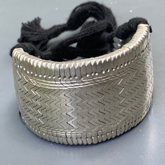 Vintage Tribal Silver Arm Band . Bracelet . Upper