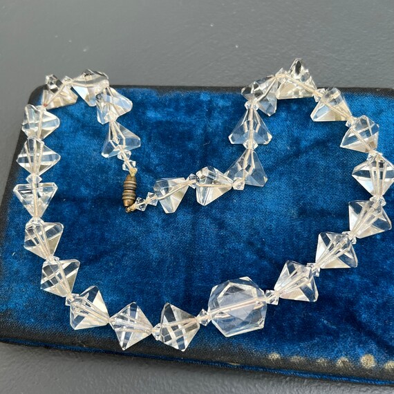 Vintage  Art Deco Necklace .  Rock Crystal  Beade… - image 7