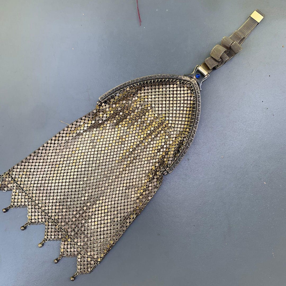 Mesh Handbag Old Art Deco Mesh Purse . Handbag . Fine Silver Plated Mesh Purse ...