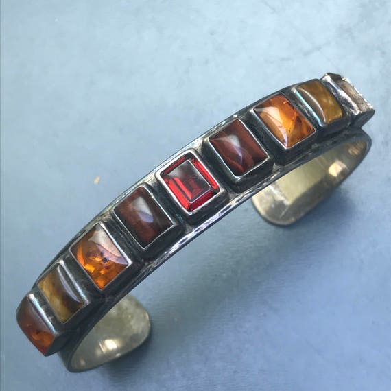 Vintage Cuff Bracelet . Bangle . Mod Modern  . Am… - image 2