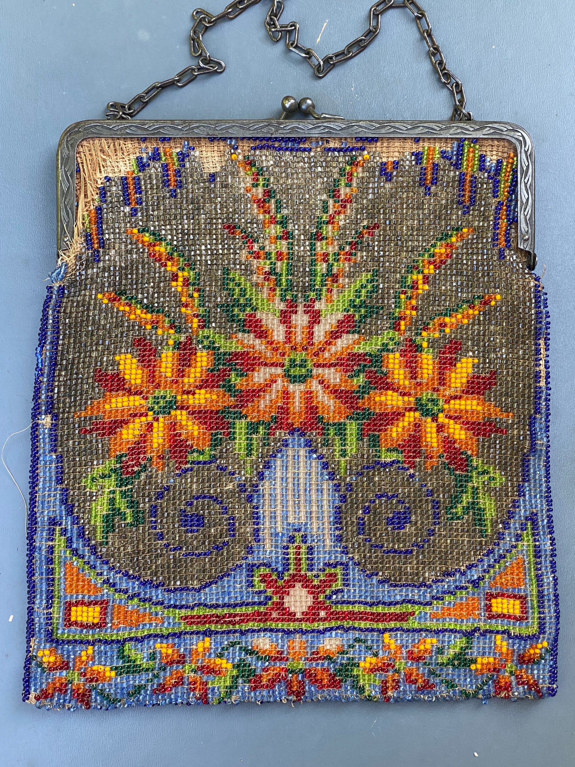 Art Deco French Micro Beaded Bag