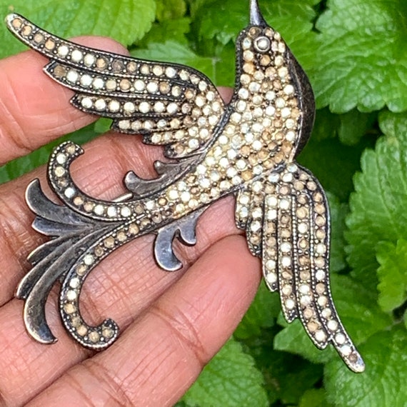 Art deco shop silver brooches