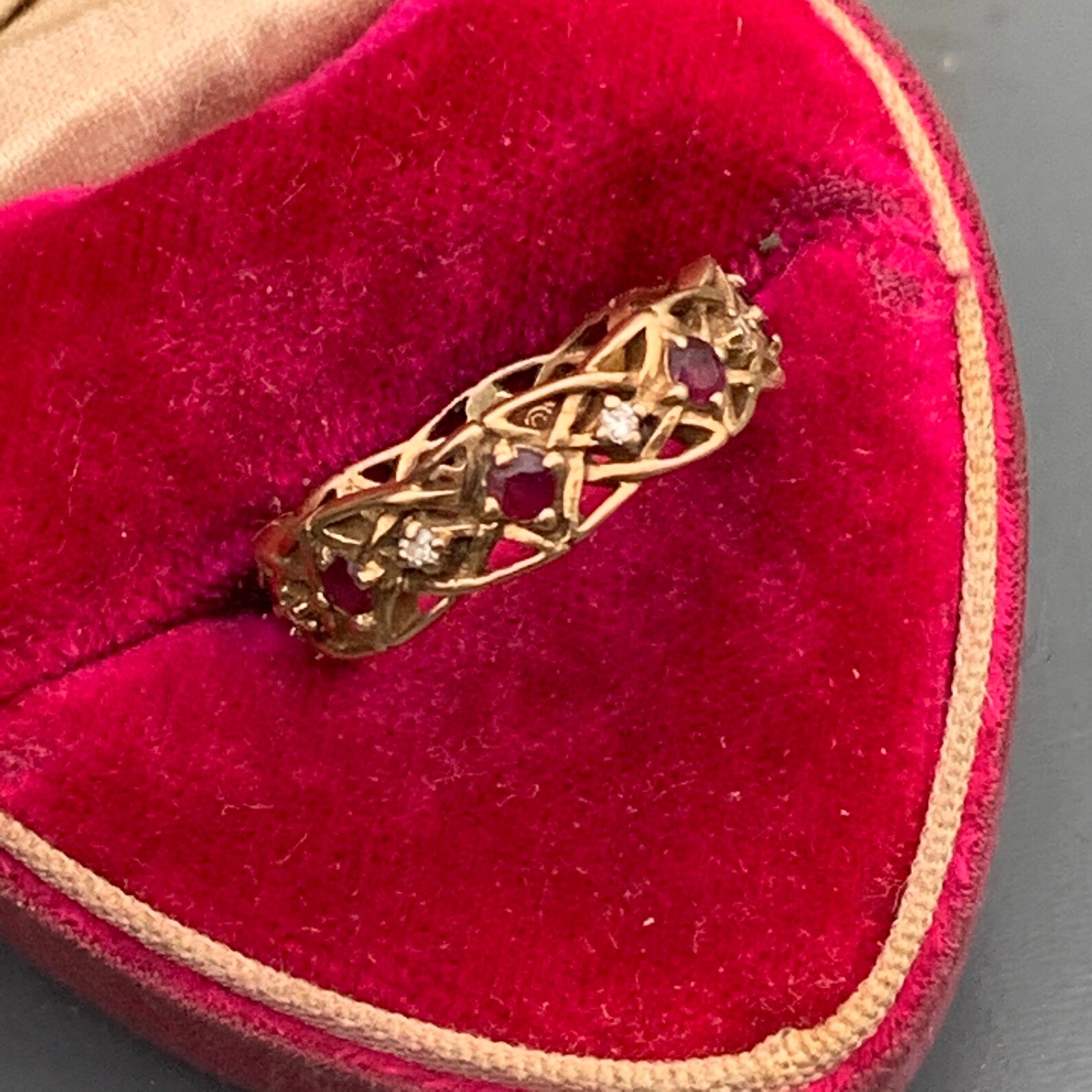 Vintage Franklin Mint Givenchy 14k Eternity Ring Rubies Etsy