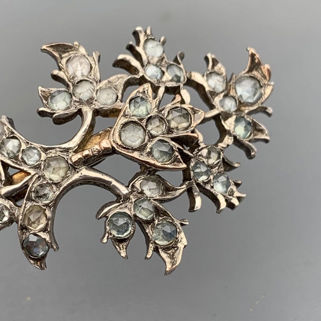 Antique Victorian Pin Brooch Silver Jargoon Anglo Indian British Raj ...