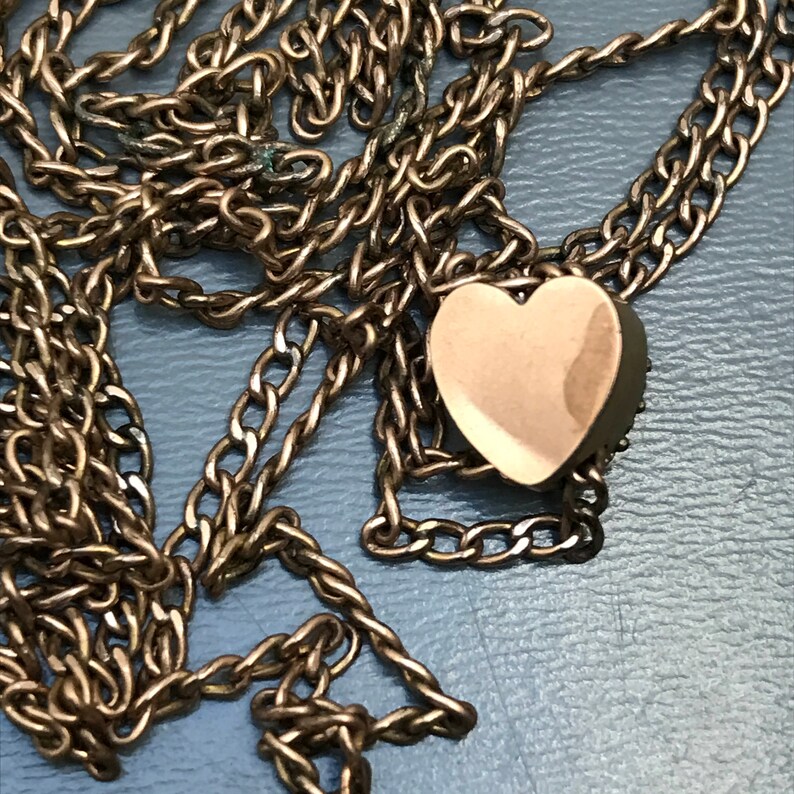 Antique Slide Chain Necklace . Heart Opal Slide . Victorian Etsy UK
