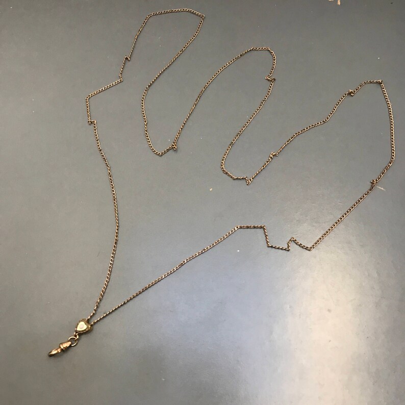 Antique Slide Chain Necklace . Heart Opal Slide . Victorian Etsy UK