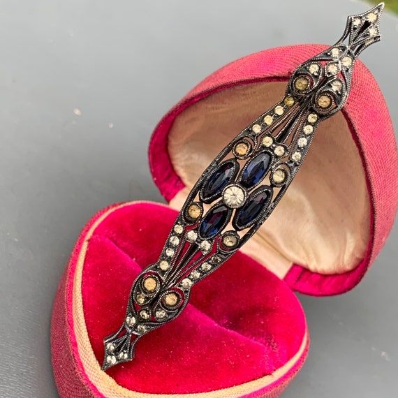 Antique Victorian Edwardian Pin Brooch .  Sterlin… - image 8