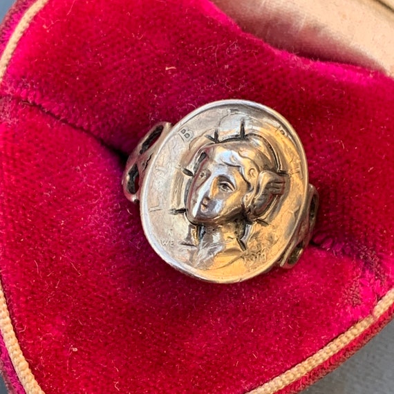 Vtg Liberty Dime coin Face ring . United States o… - image 1