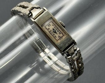 Vintage Crosby Swiss Ladies Bracelet Watch Art Deco Style 1/20 10k GF Band Vintage Ladies Crosby 17 Jewels Watch, Art Deco Wind  main image 4