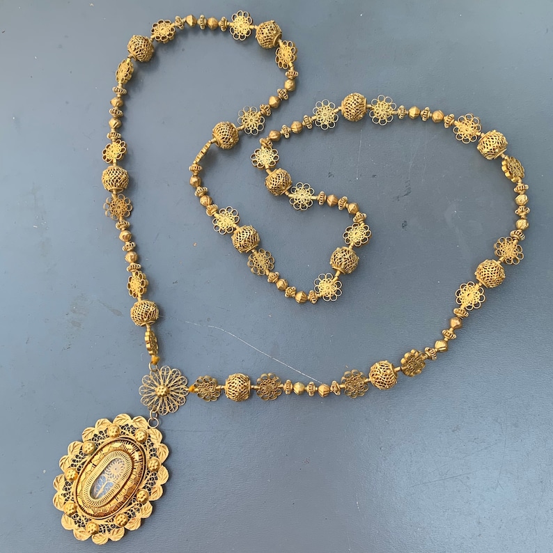 Rare Philippines Tambourine Necklace . Vintage Locket Pendant Etsy